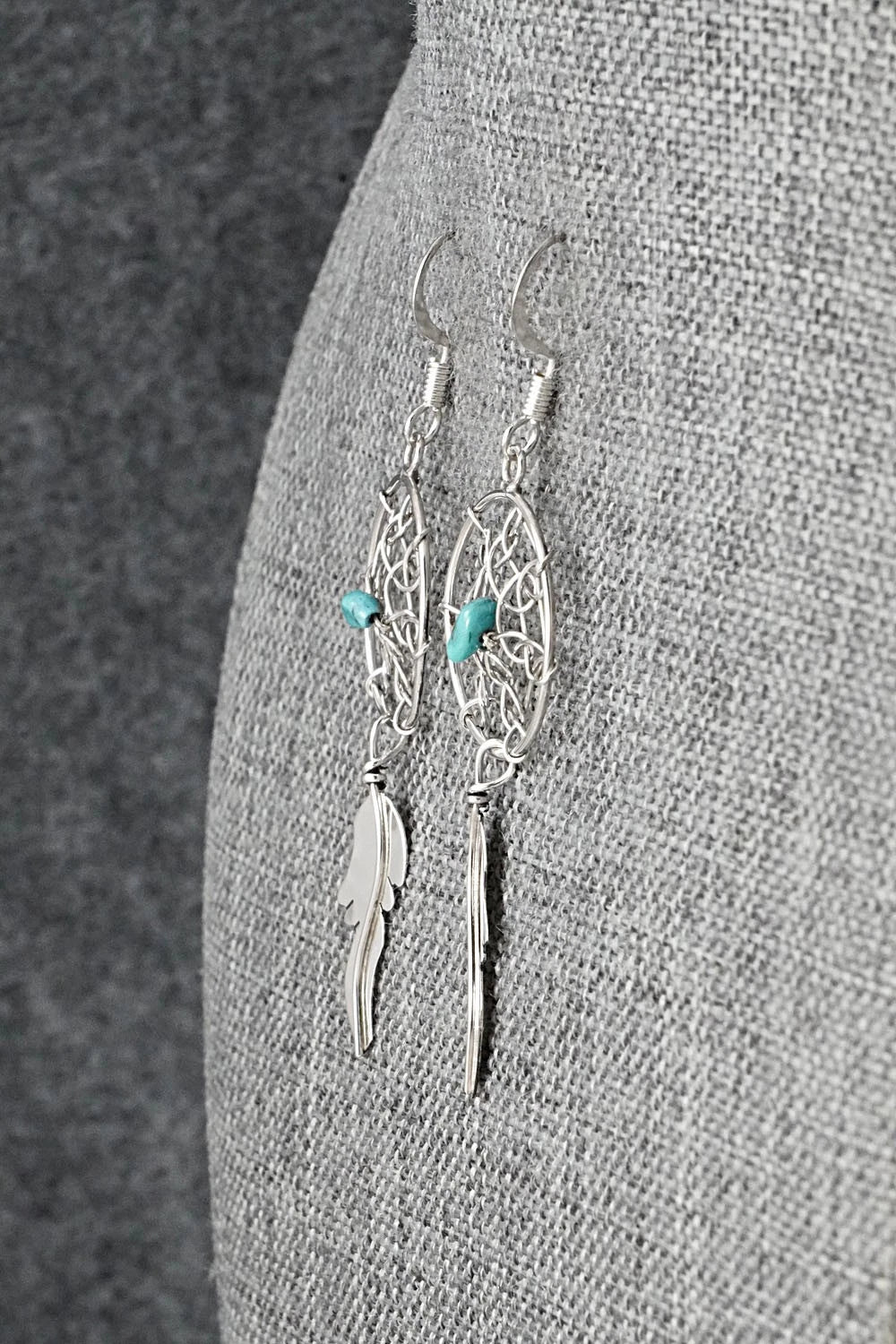 Turquoise & Sterling Silver Earrings - Lorenzo Arviso