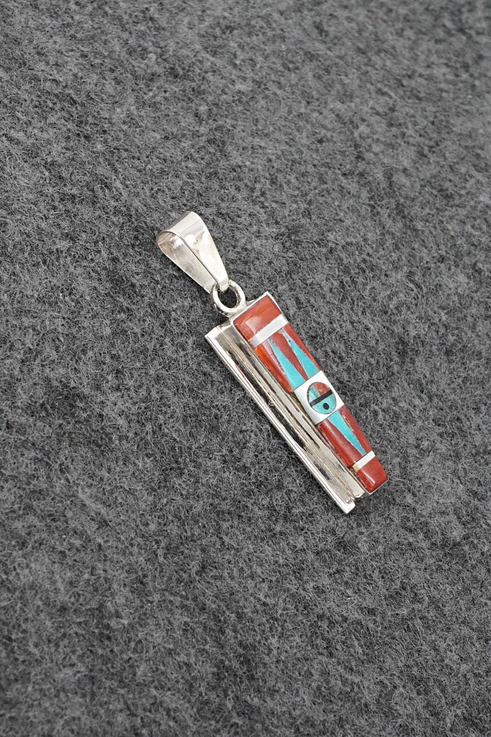 Multi Stone & Sterling Silver Pendant - Rayland Edaakie