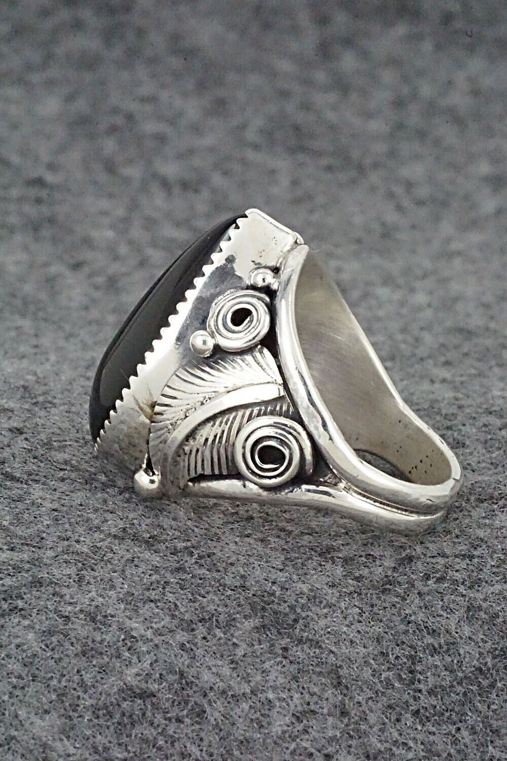 Onyx & Sterling Silver Ring - Darrell Morgan - Size 10