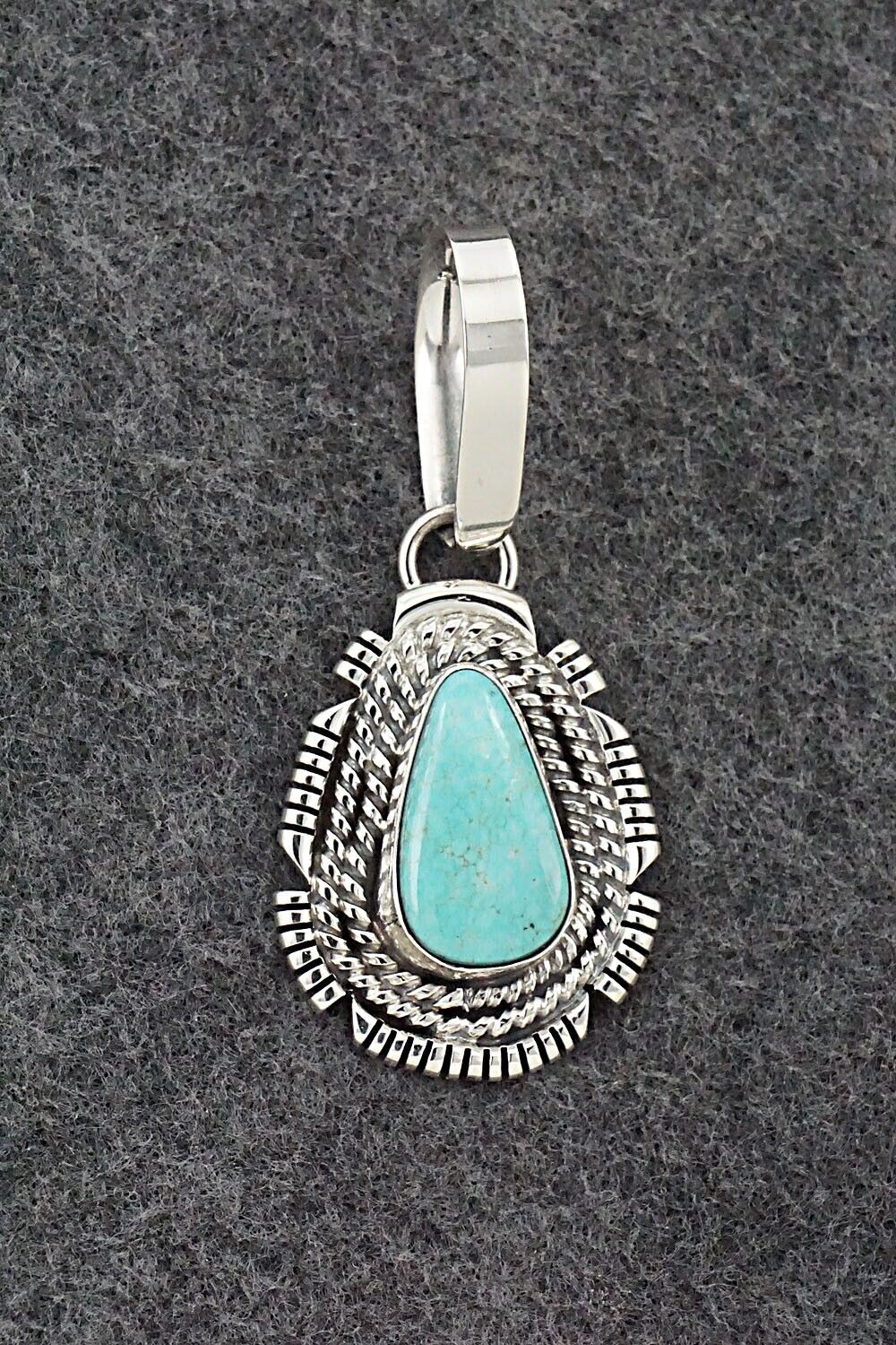 Turquoise & Sterling Silver Pendant - Randy Billy