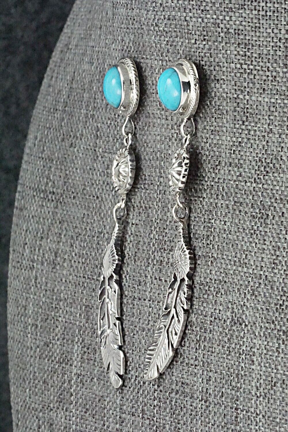 Turquoise & Sterling Silver Earrings - Annie Spencer