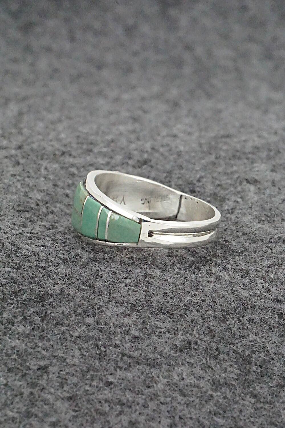 Turquoise & Sterling Silver Ring - Edison Yazzie - Size 11.5