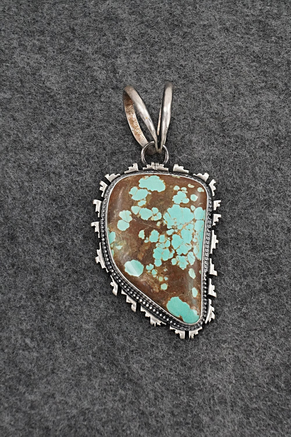 Turquoise & Sterling Silver Pendant - Randy Billy