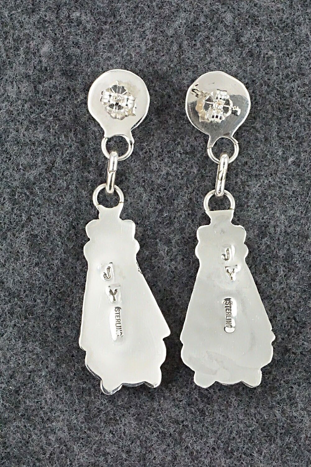 Turquoise & Sterling Silver Earrings - Joanita Yatsatee