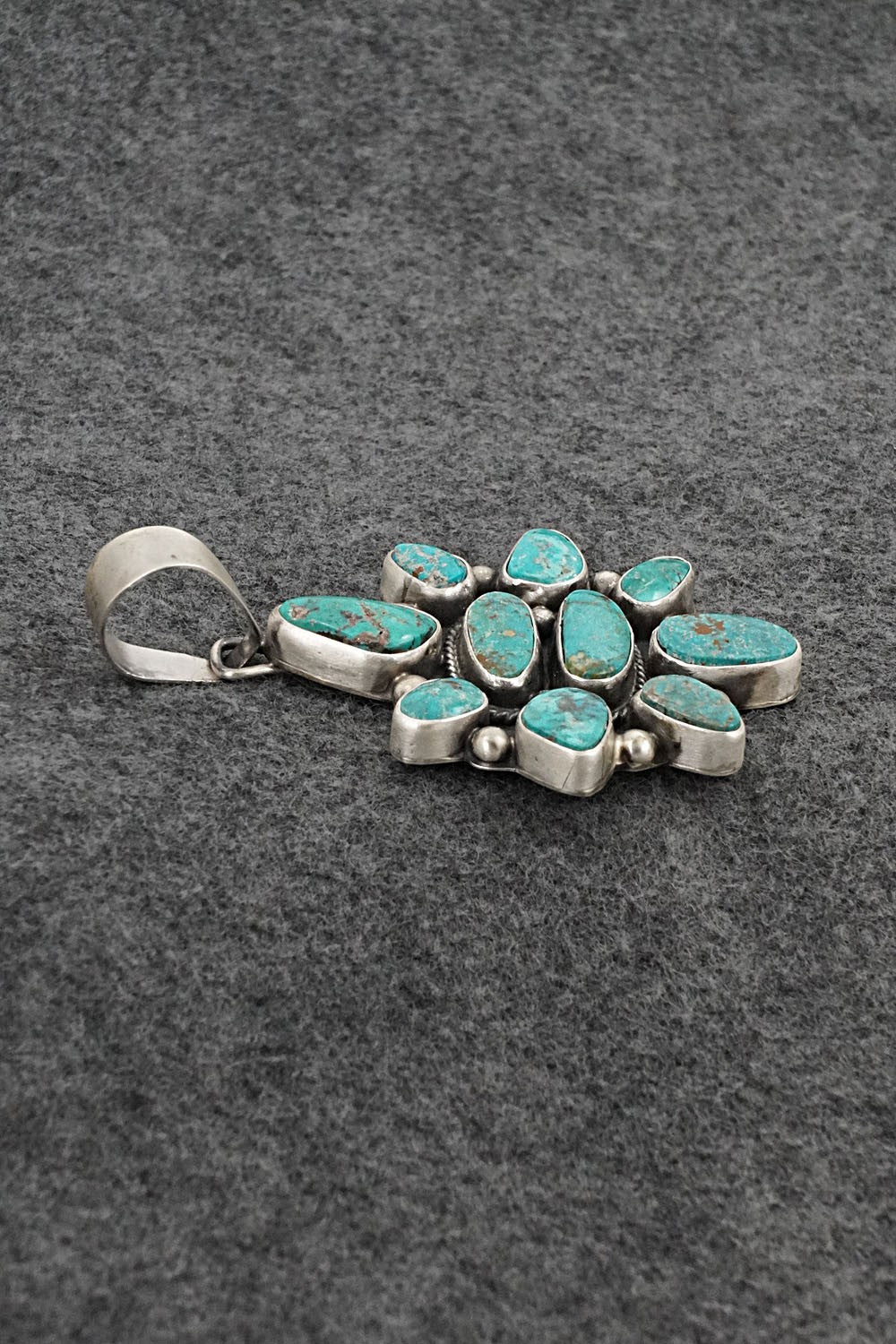 Turquoise & Sterling Silver Pendant - Kathleen Livingston