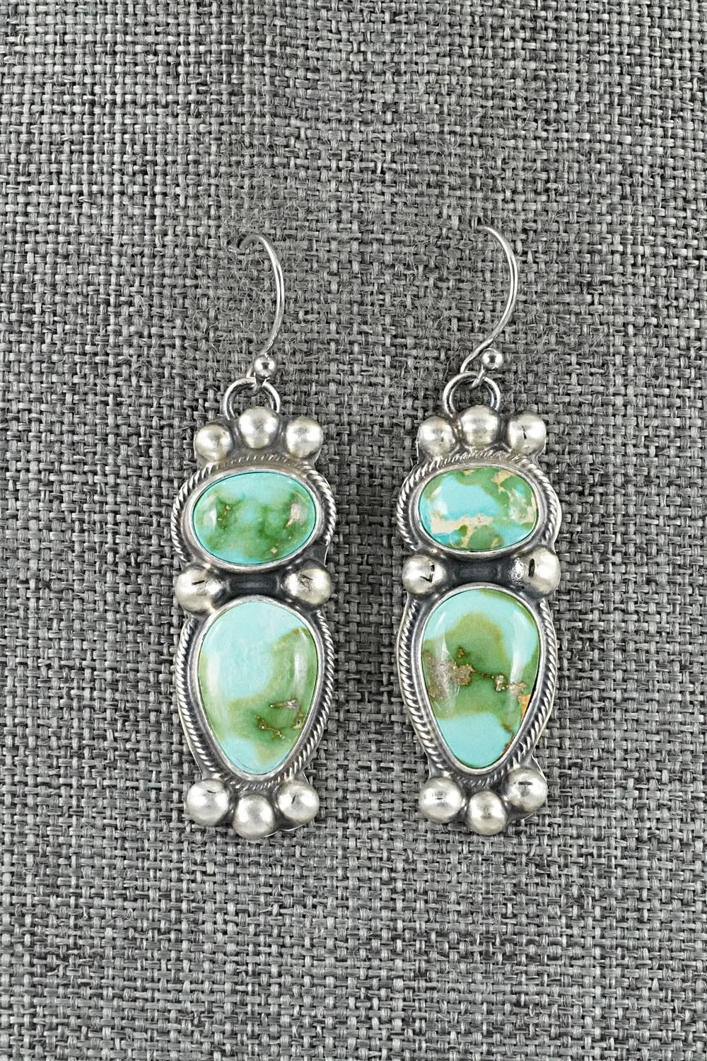 Turquoise & Sterling Silver Necklace and Earrings Set - Kathleen Livingston