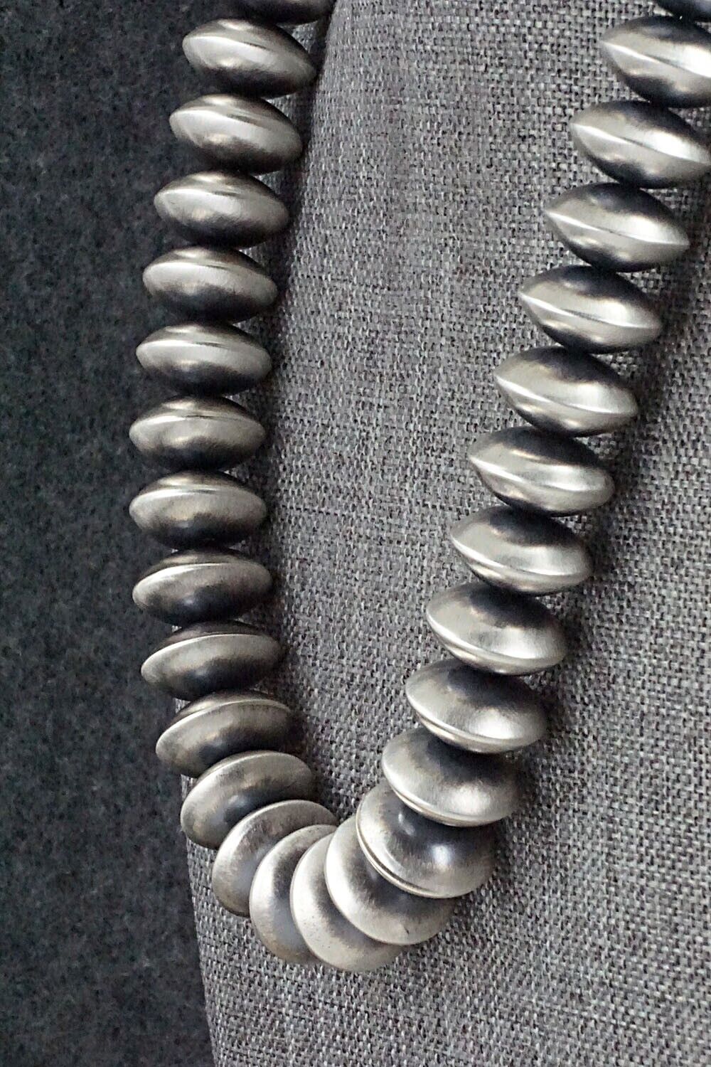 Sterling Silver Navajo Pearl Necklace 26" - Bryannen Halwood
