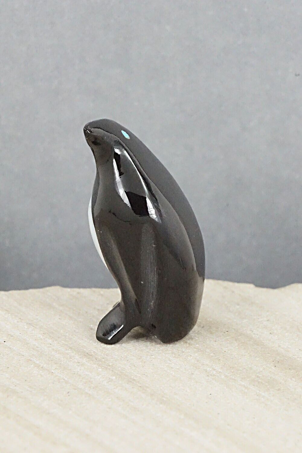 Penguin Zuni Fetish Carving - Calvert Bowannie