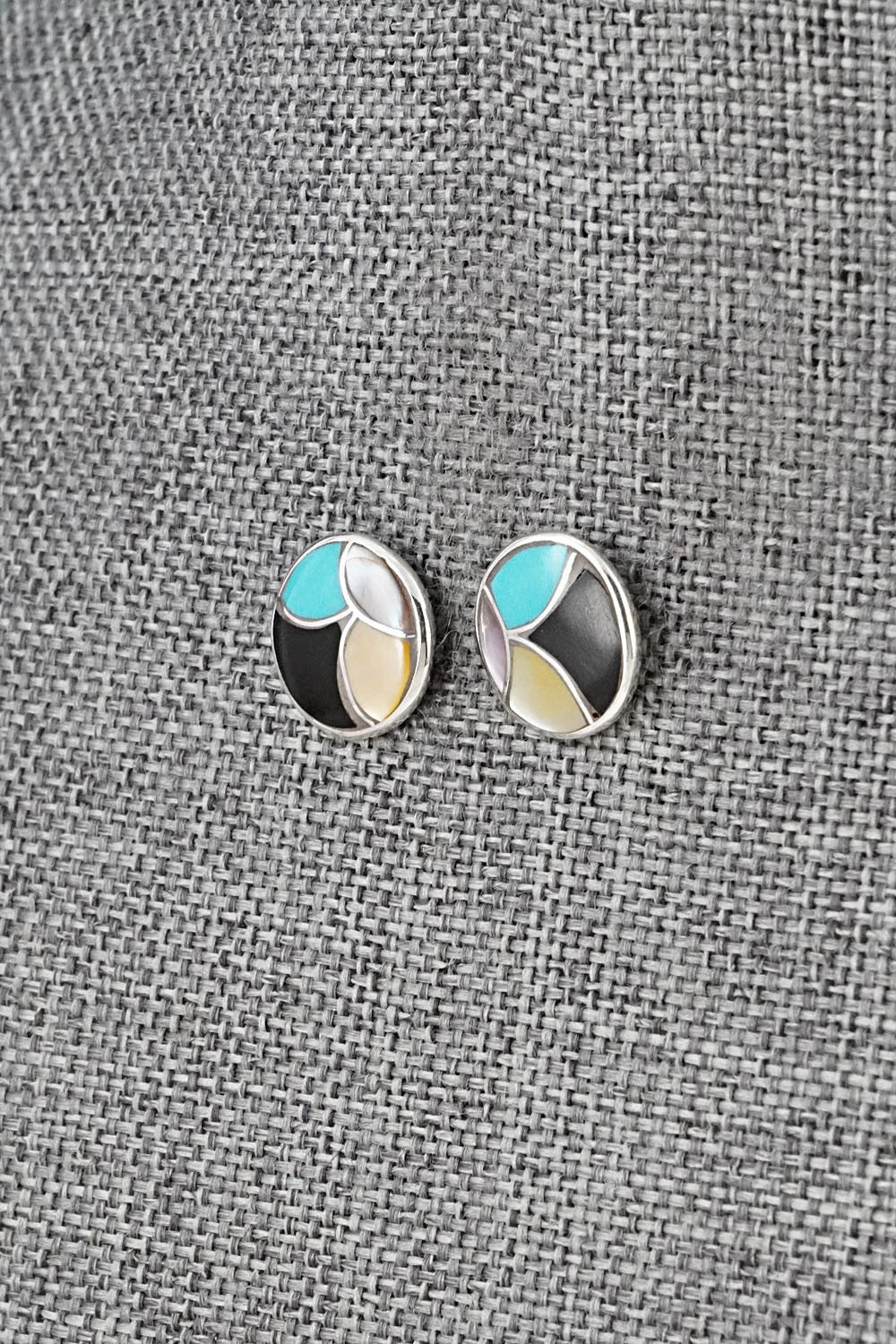 Multi-Stone & Sterling Silver Earrings - Orena Leekya
