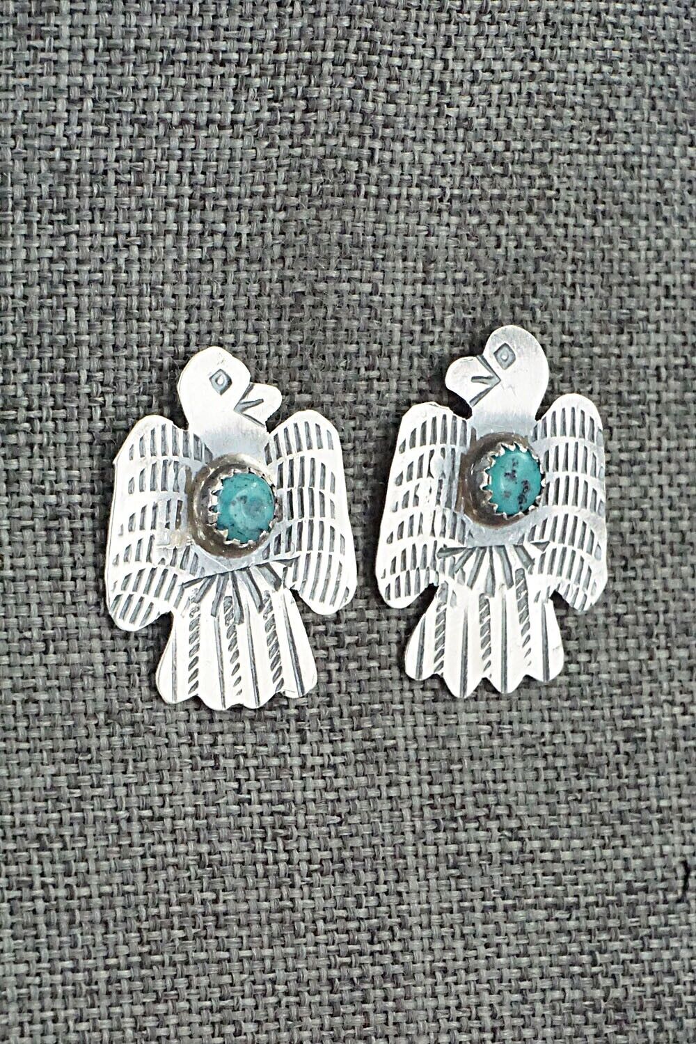 Turquoise & Sterling Silver Earrings - Gabrielle Yazzie