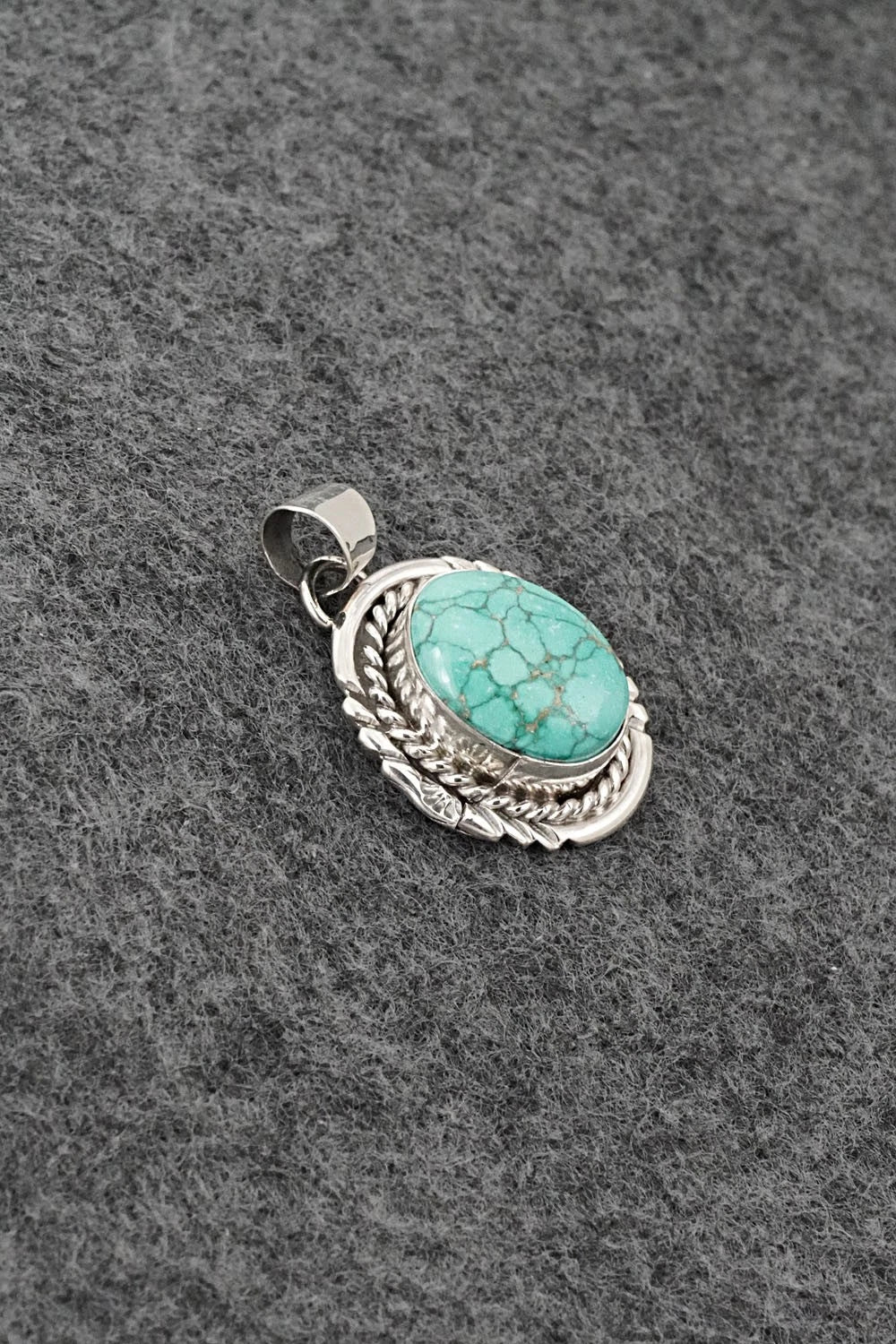 Turquoise and Sterling Silver Pendant - Gene Martinez