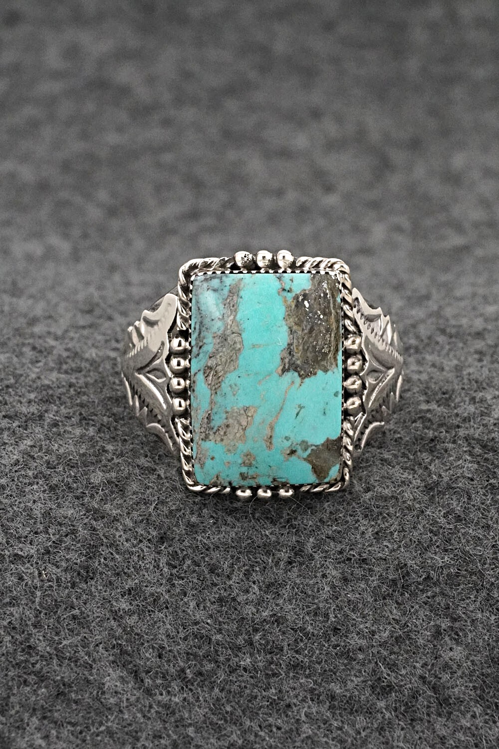 Turquoise & Sterling Silver Ring - Gregg Yazzie - Size 12