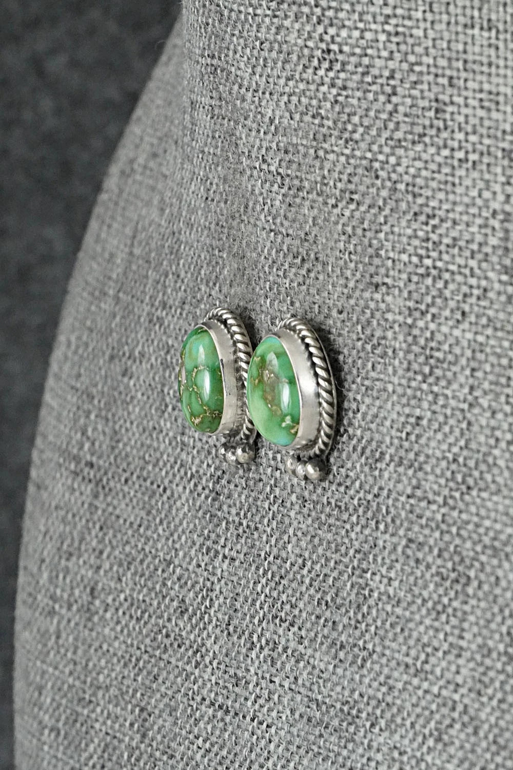 Turquoise & Sterling Silver Earrings - Rosemary Saunders