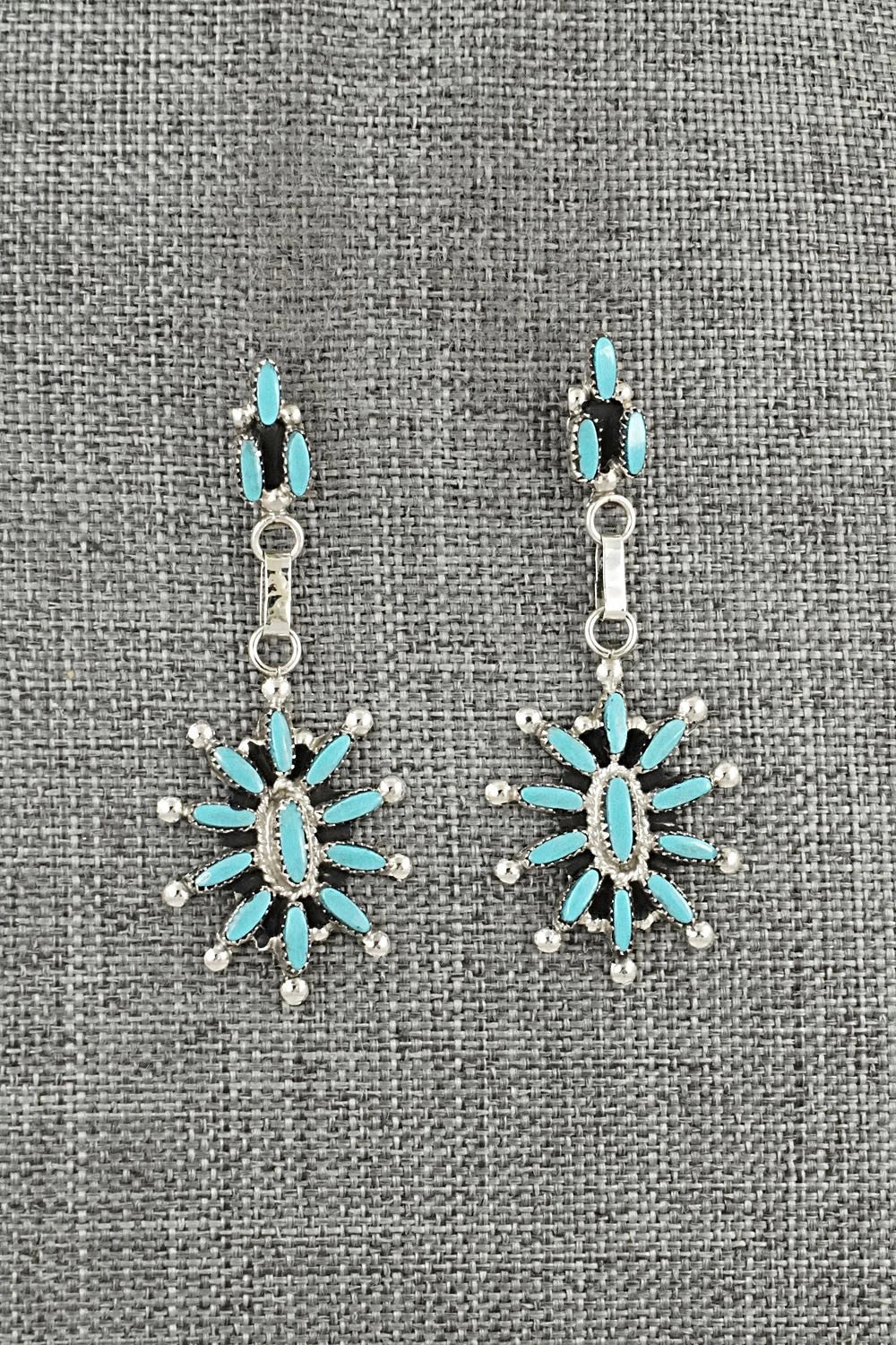 Turquoise & Sterling Silver Earrings - Evonne Hustito