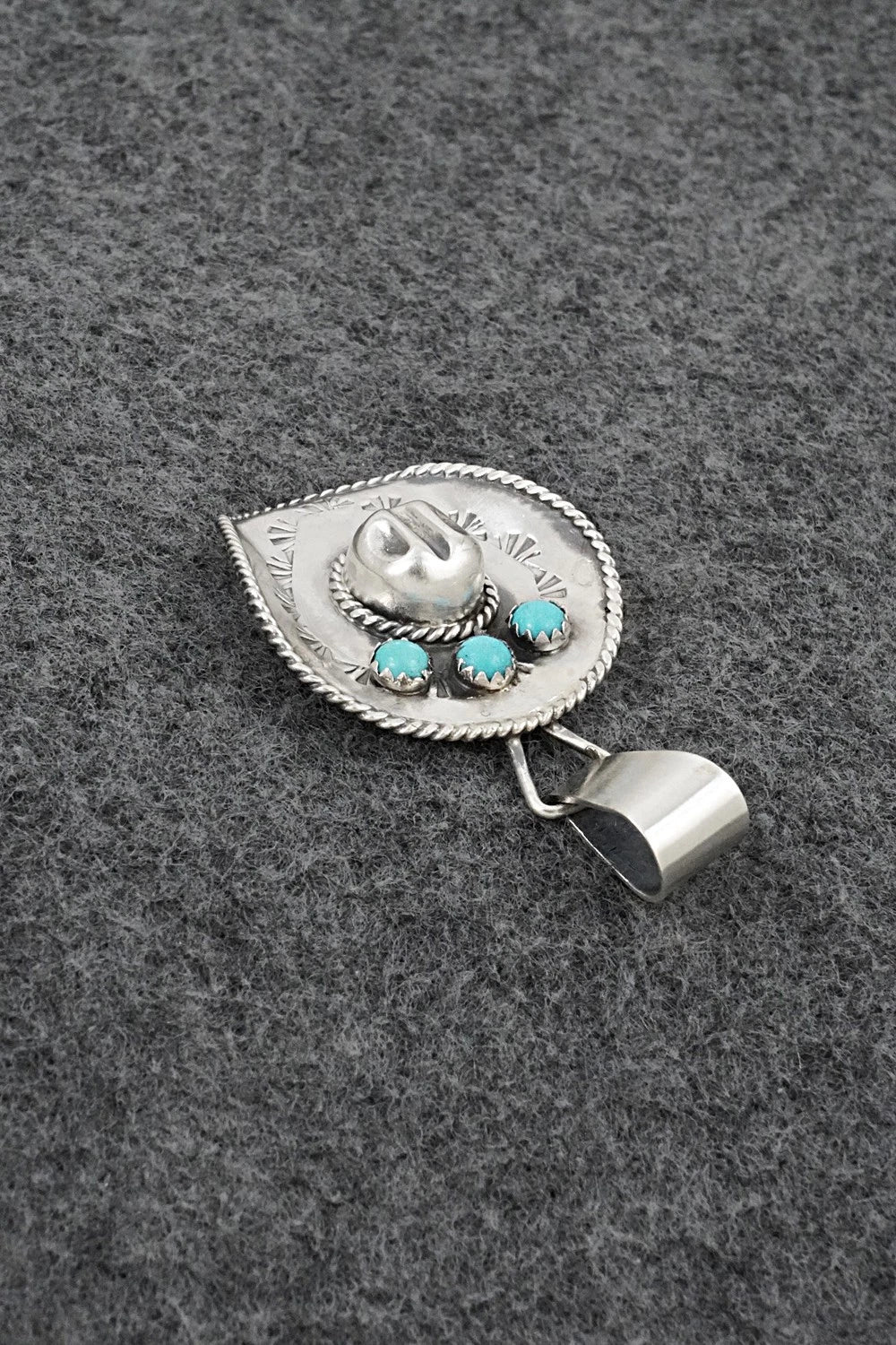 Turquoise & Sterling Silver Pendant - Davey Morgan