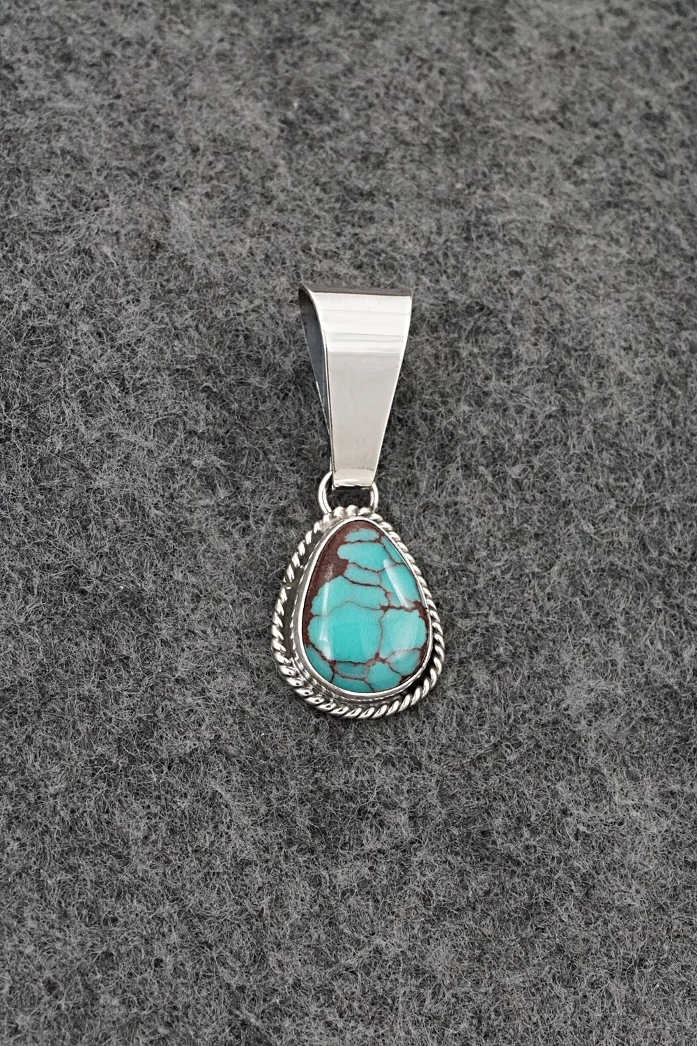 Turquoise & Sterling Silver Pendant - Eugene Gruber