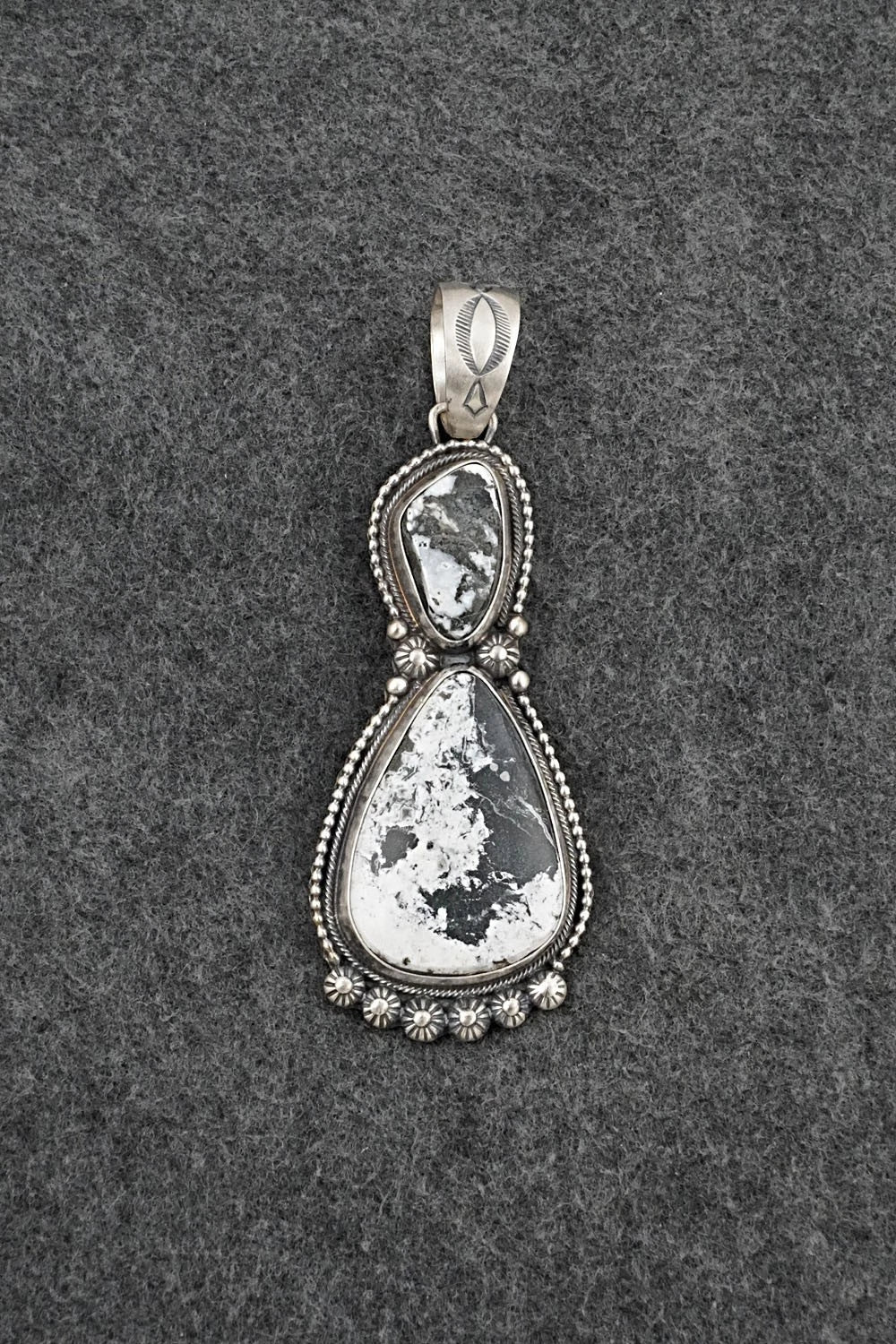 White Buffalo & Sterling Silver Pendant - Kathleen Livingston