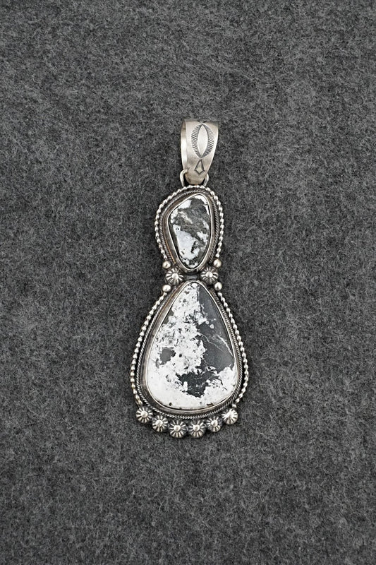 White Buffalo & Sterling Silver Pendant - Kathleen Livingston