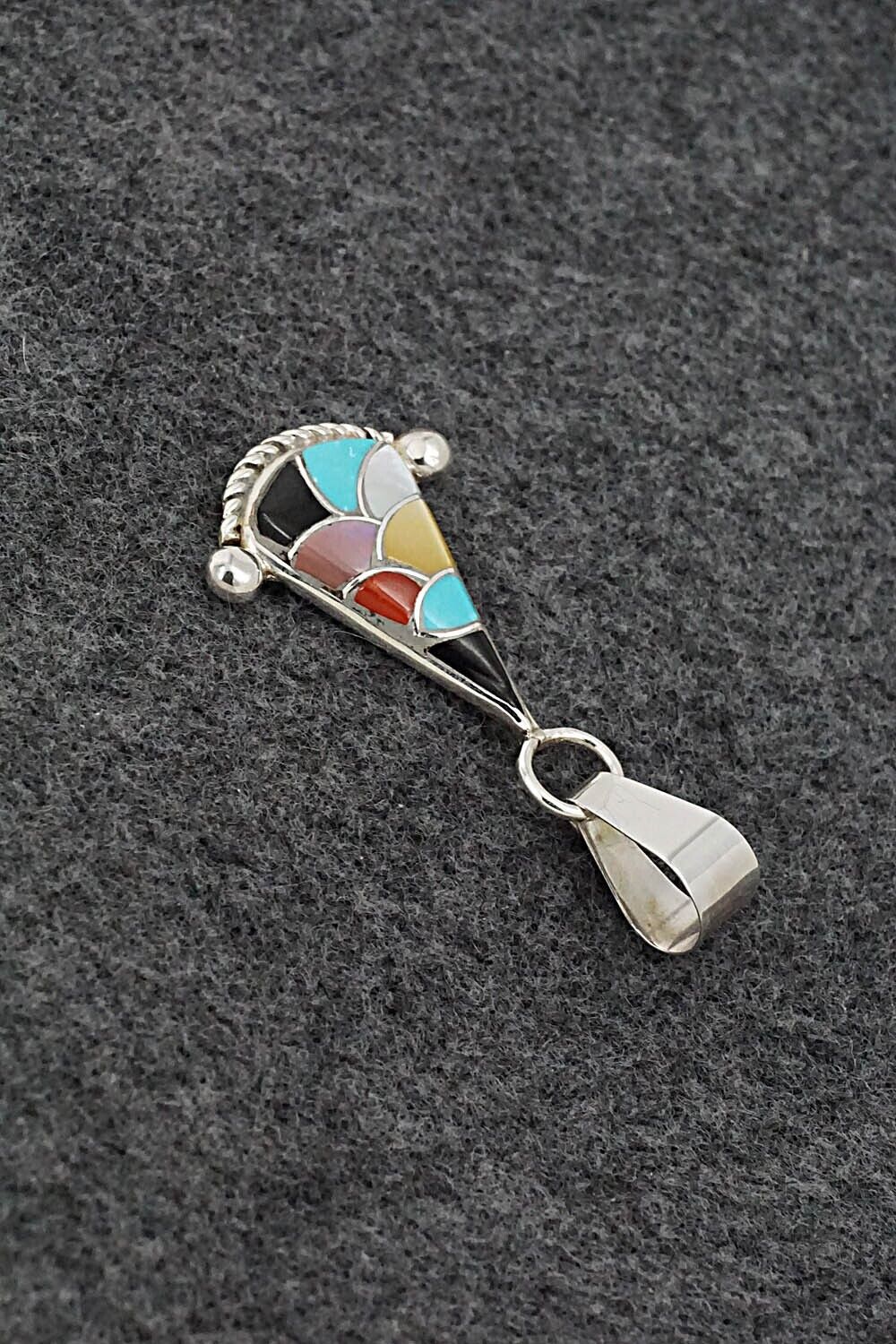 Multi-Stone & Sterling Silver Pendant - Carlen Seoutewa