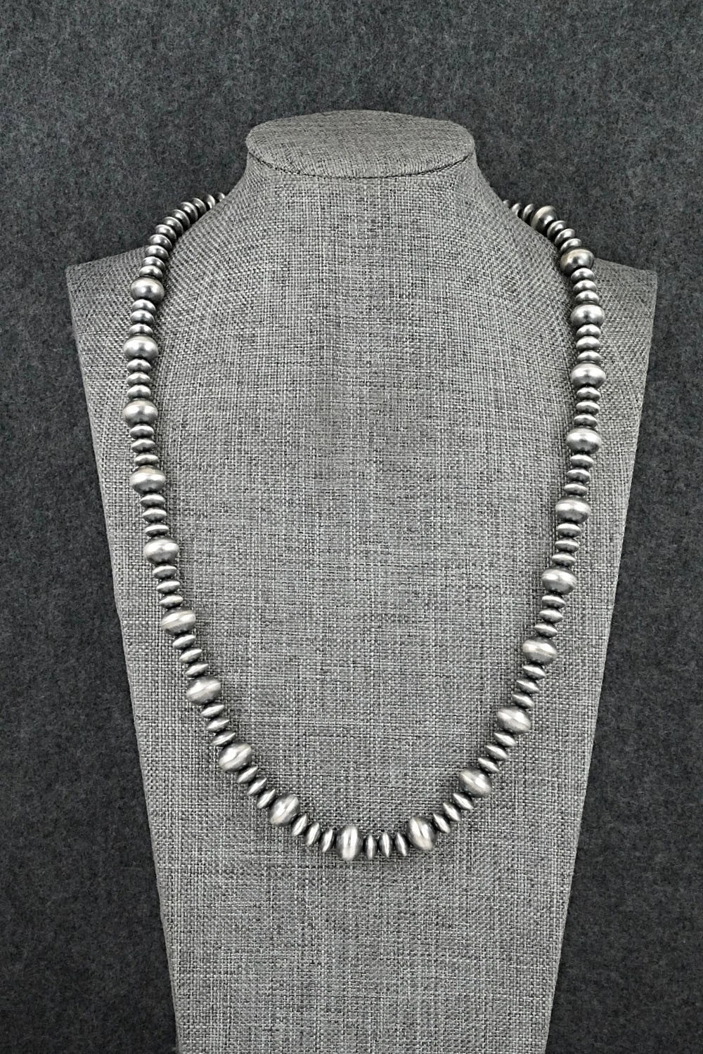 Sterling Silver Navajo Pearl Necklace 22" - Crystal Haley