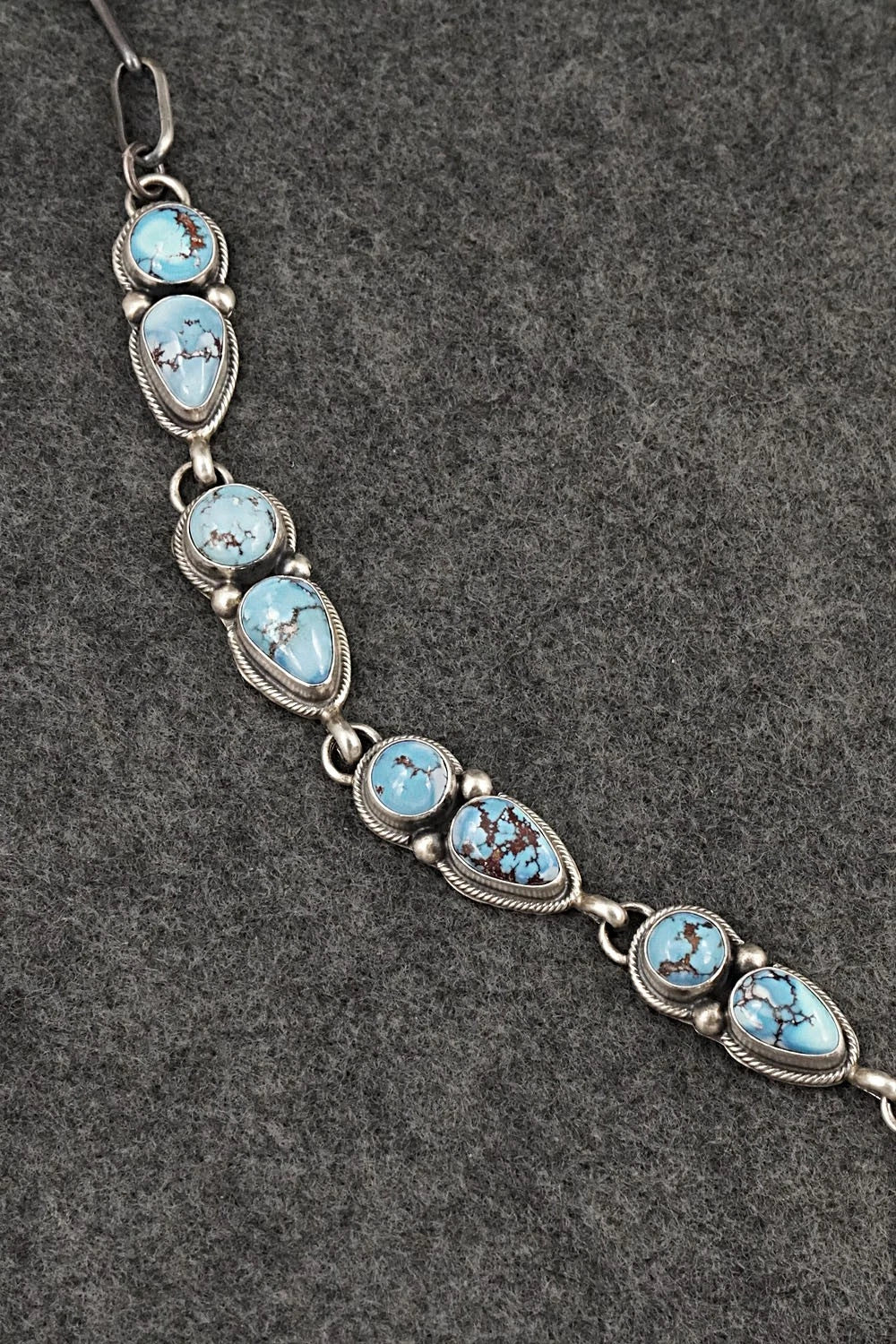 Turquoise & Sterling Silver Necklace and Earrings Set - Kathleen Livingston