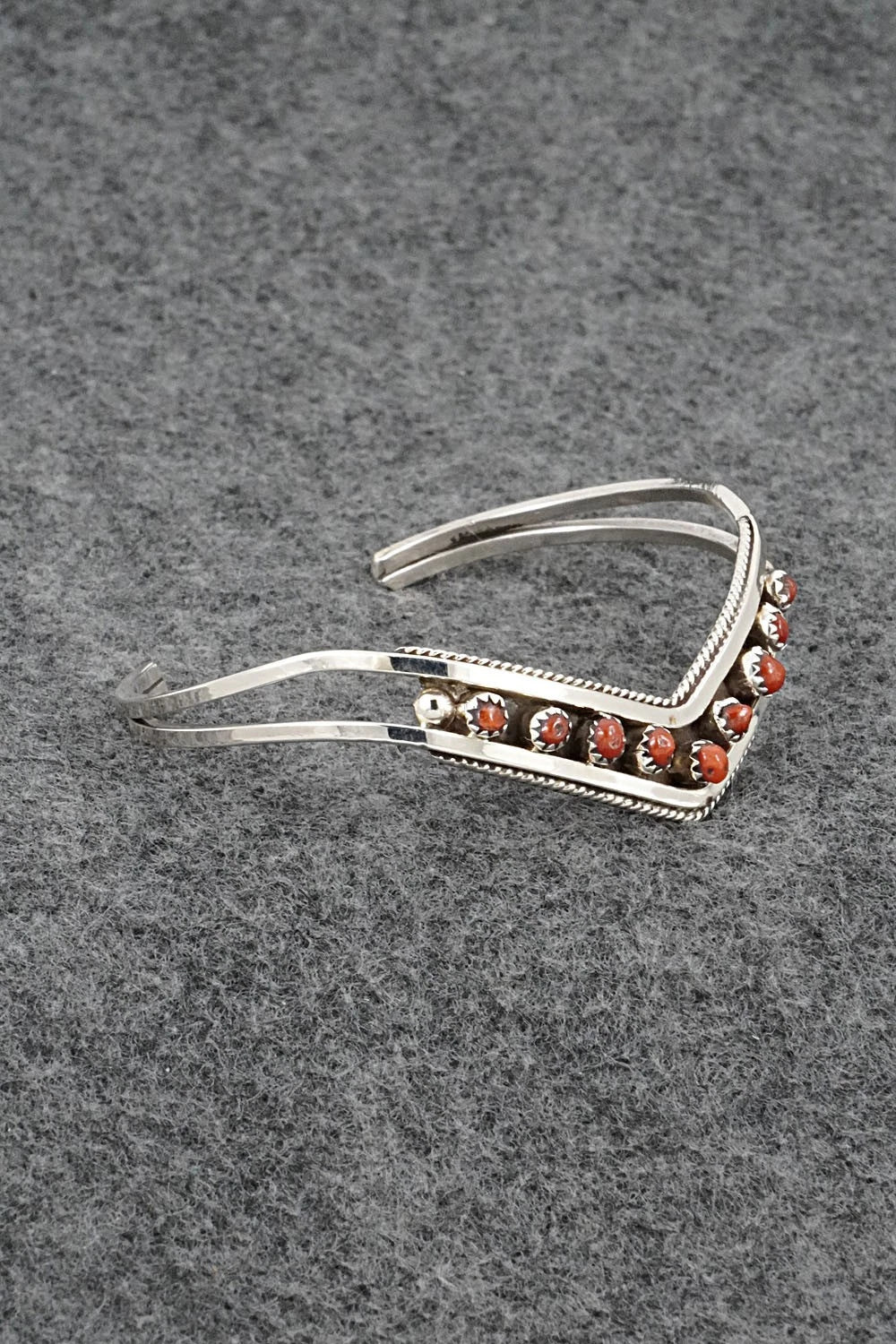 Coral & Sterling Silver Bracelet - Susie Livingston