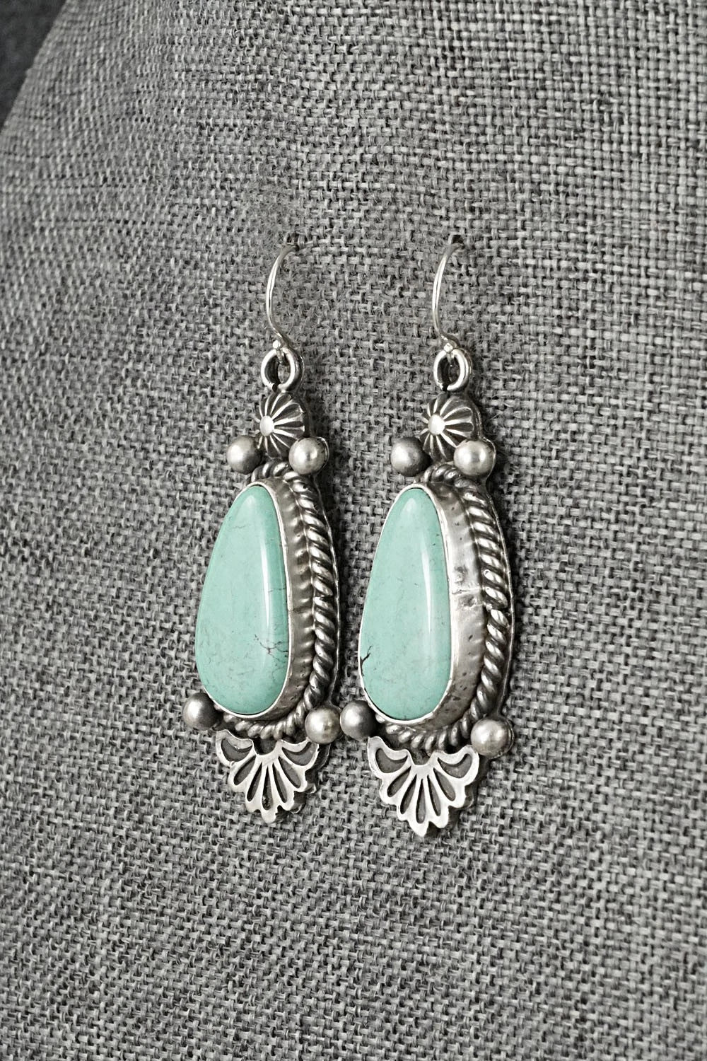 Turquoise & Sterling Silver Earrings - Michael Calladitto