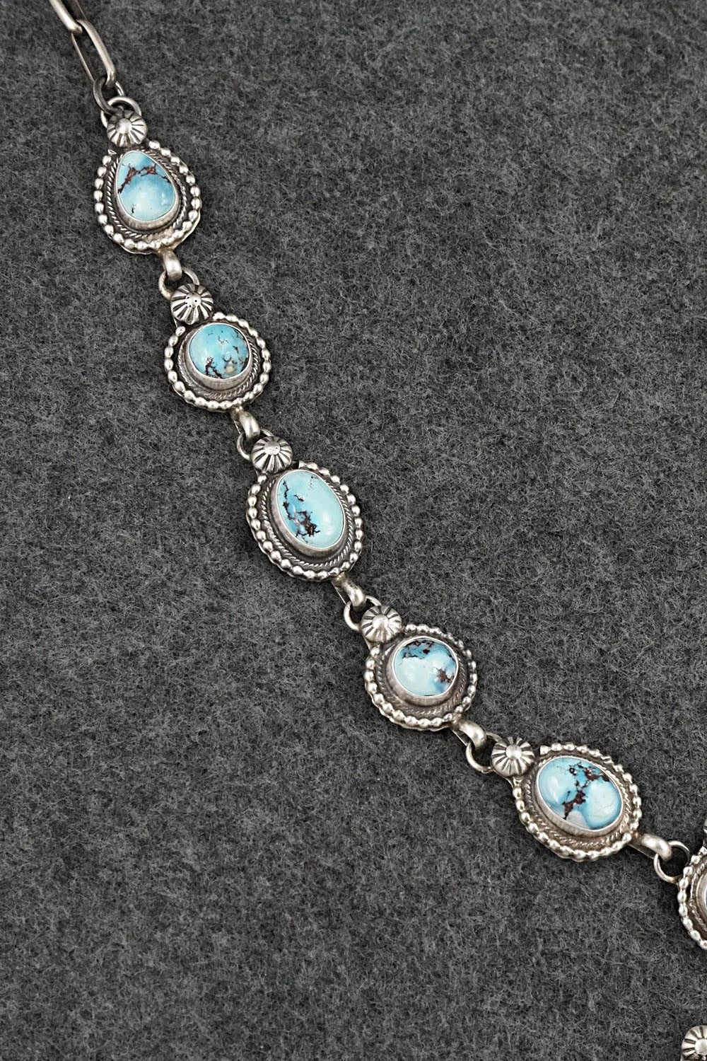Turquoise & Sterling Silver Necklace and Earrings Set - Kathleen Livingston