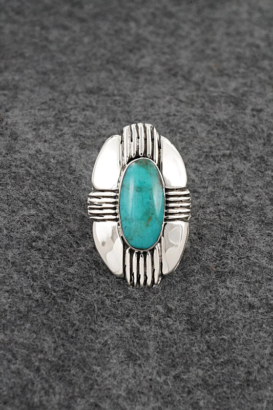Turquoise & Sterling Silver Ring - Mike Smith - Size 7