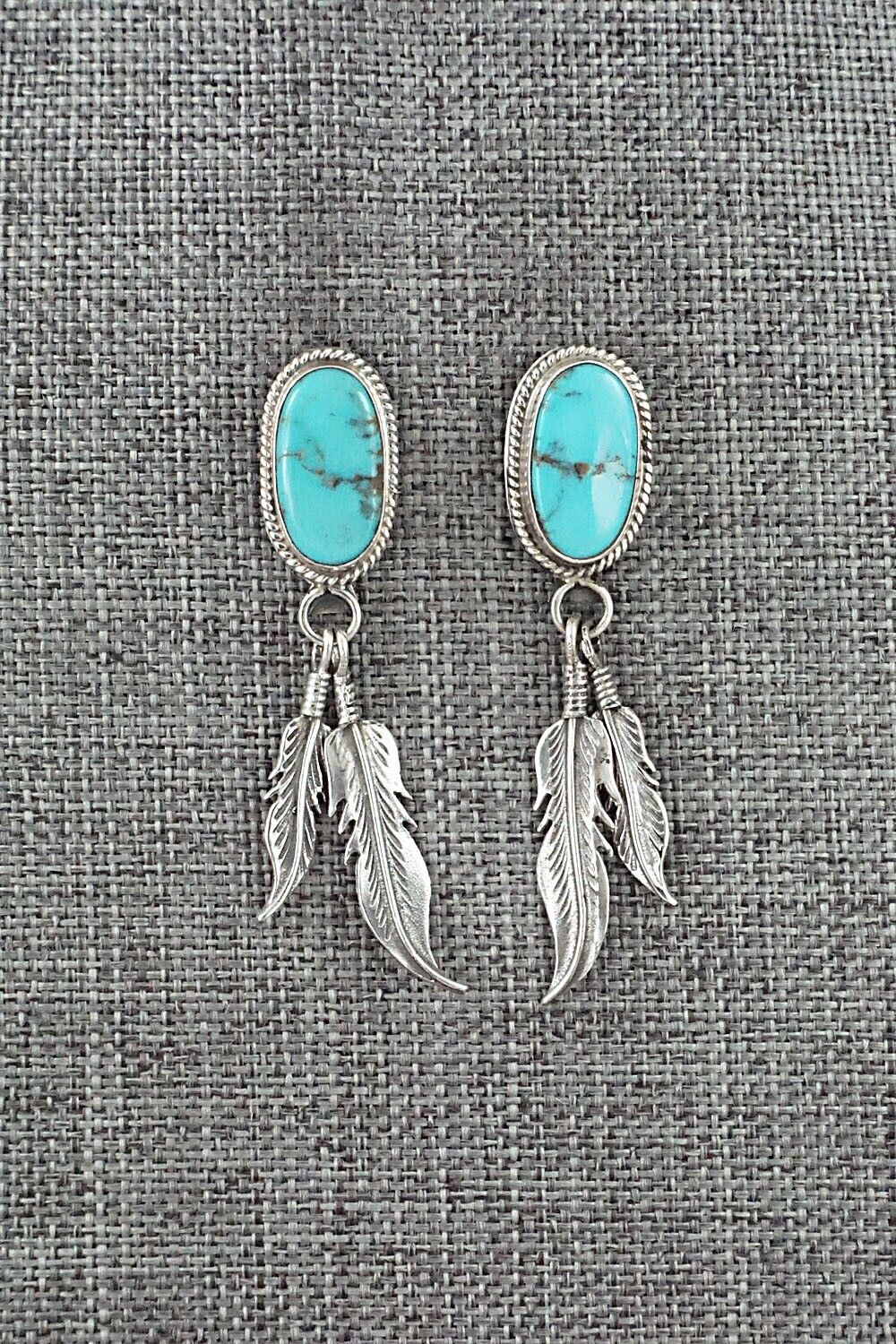 Turquoise and Sterling Silver Earrings - Sharon McCarthy