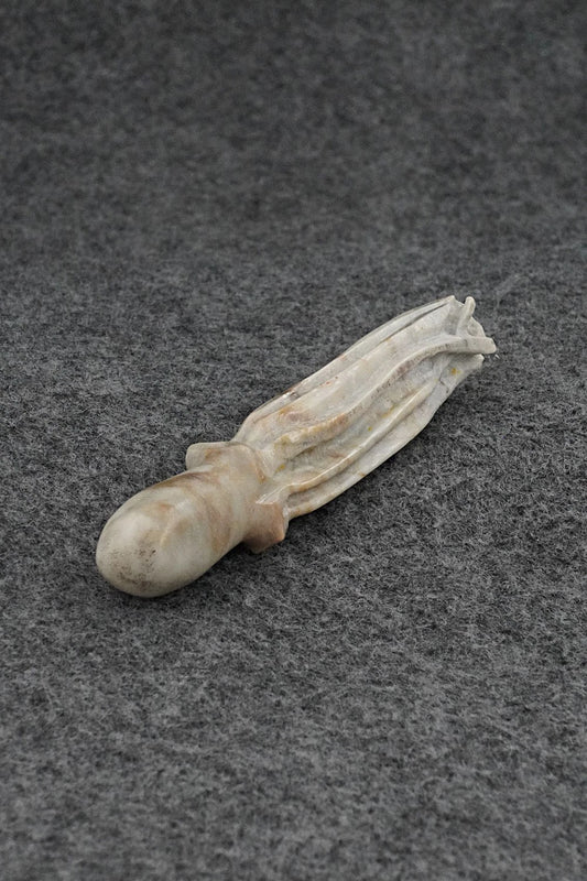 Jellyfish Zuni Fetish Carving - Erick Lonjose