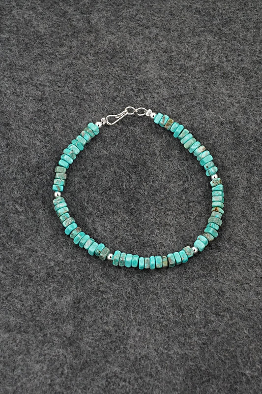 Turquoise & Sterling Silver Bracelet - Doreen Jake