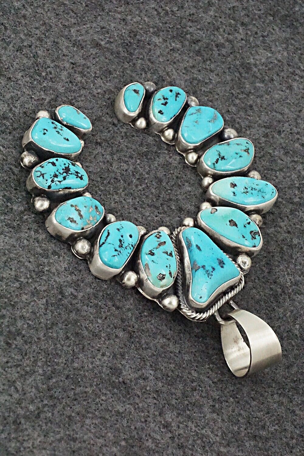 Turquoise & Sterling Silver Pendant - Bobby Johnson