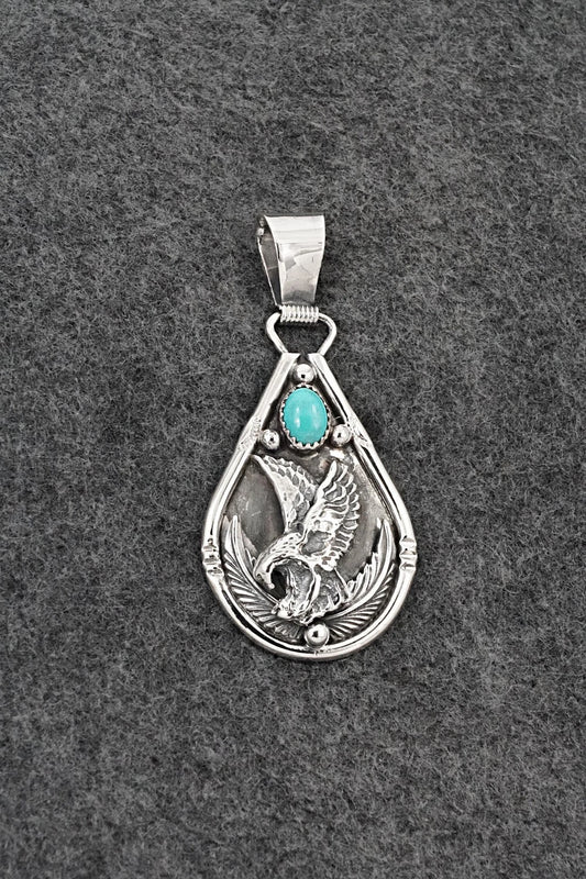 Turquoise & Sterling Silver Pendant - Darrell Morgan