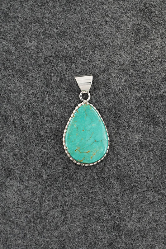 Turquoise & Sterling Silver Pendant - Larry Castillo