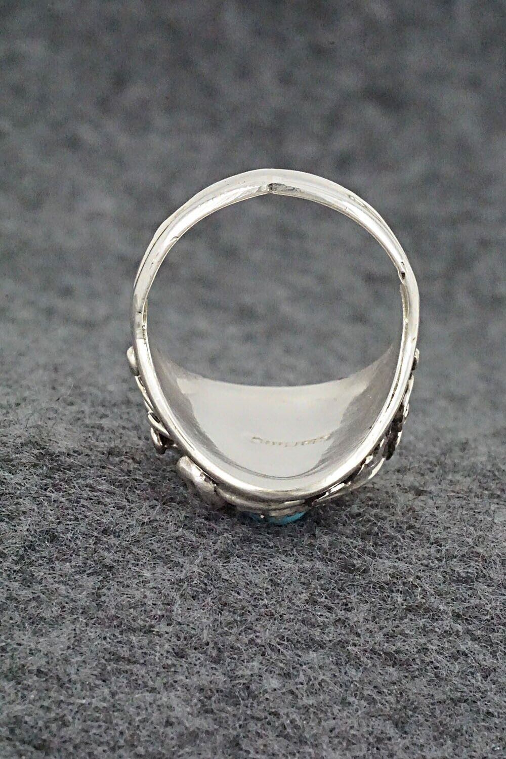 Turquoise & Sterling Silver Ring - Lorena Brown - Size 10.75