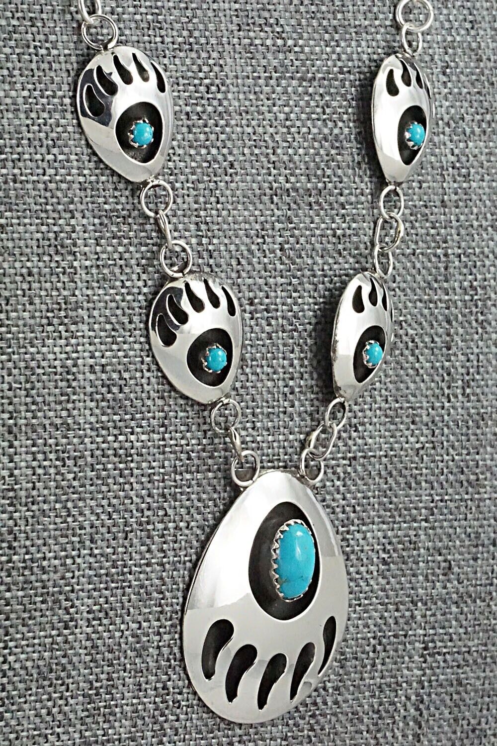 Turquoise & Sterling Silver Necklace - Leroy Parker