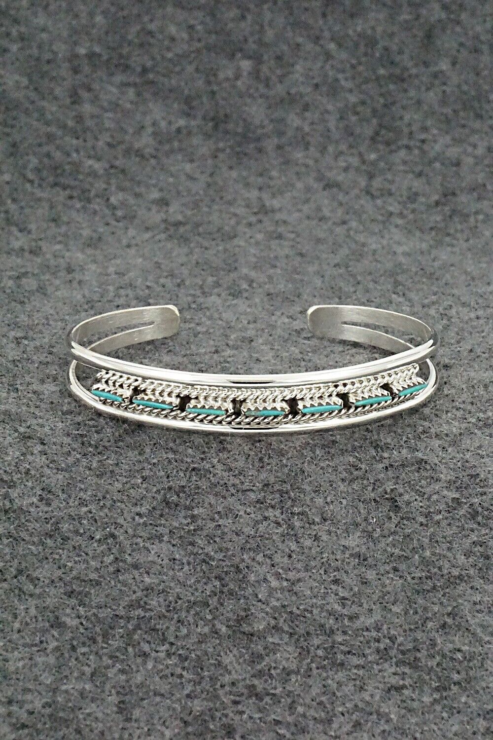 Turquoise & Sterling Silver Bracelet - Roland Francisco