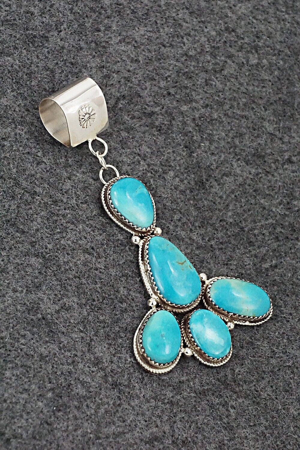 Turquoise & Sterling Silver Pendant - Ernest Hawthorne