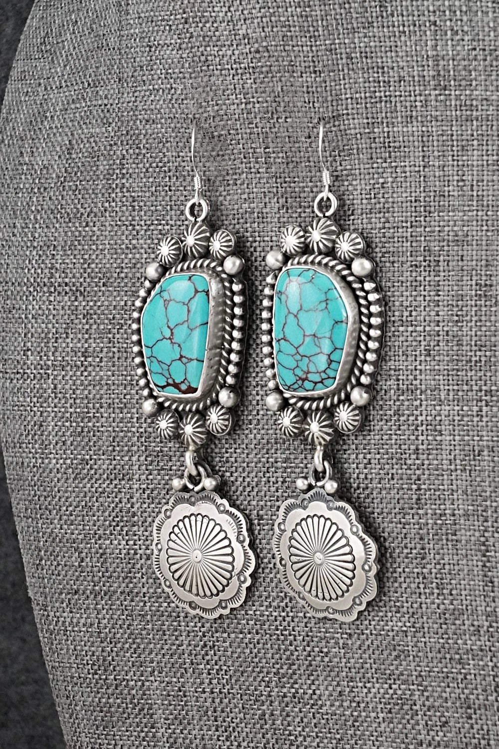 Turquoise & Sterling Silver Earrings - Michael Calladitto