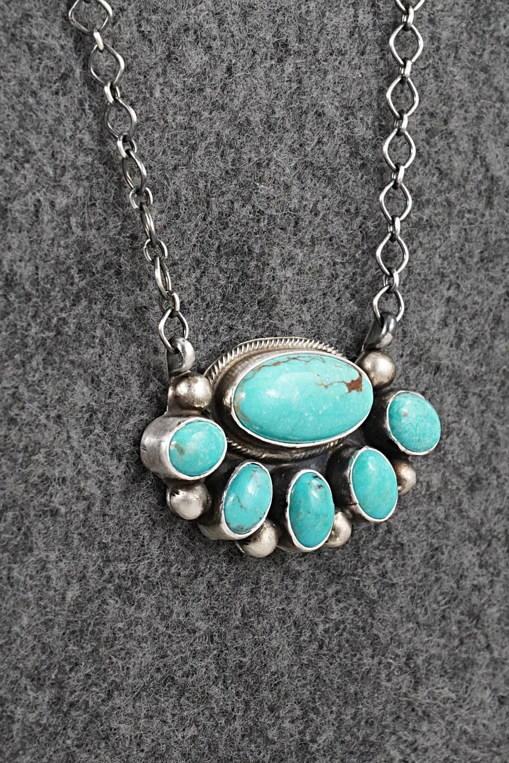 Turquoise & Sterling Silver Necklace - Kathleen Livingston