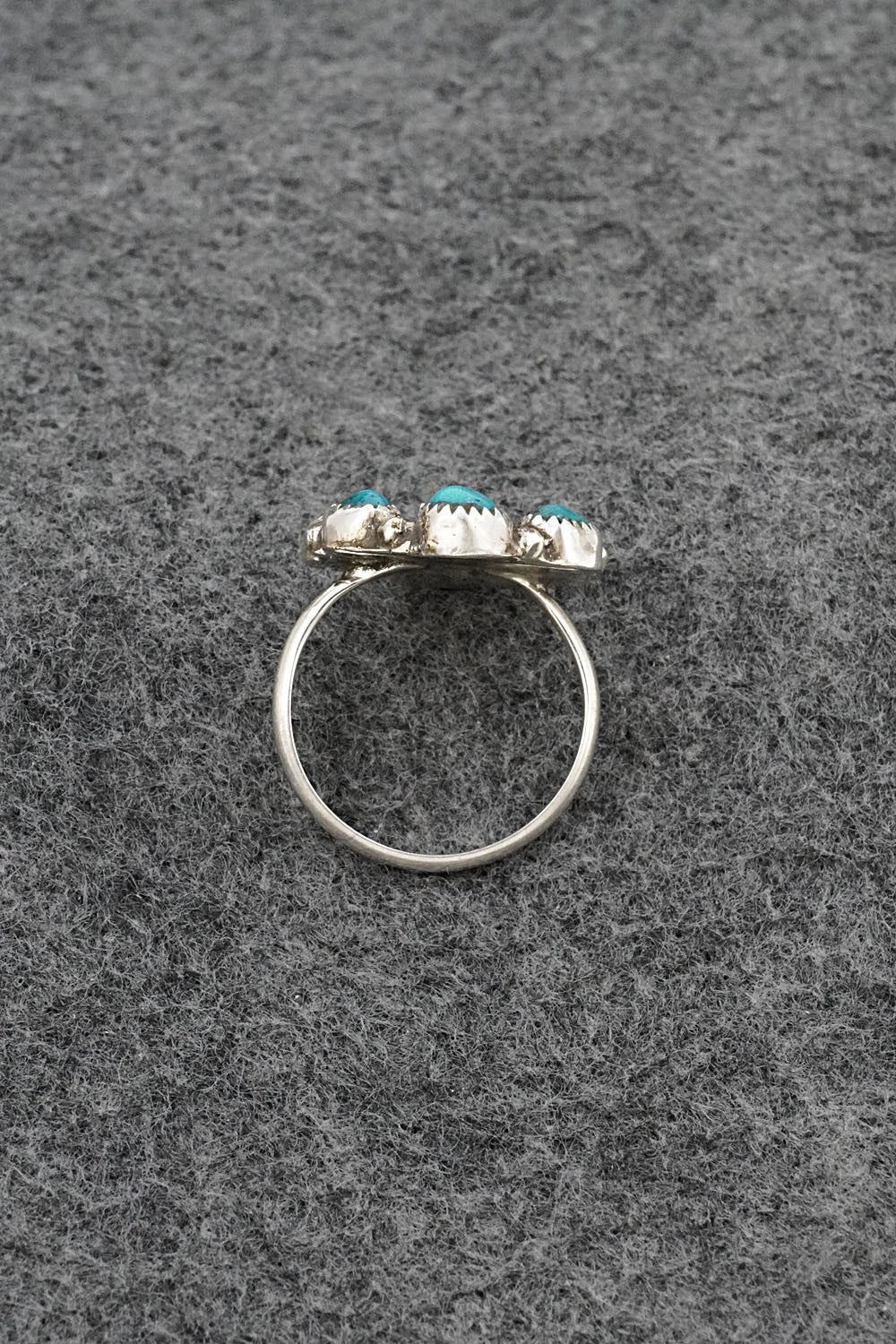 Turquoise & Sterling Silver Ring - Priscilla Reeder - Size 8