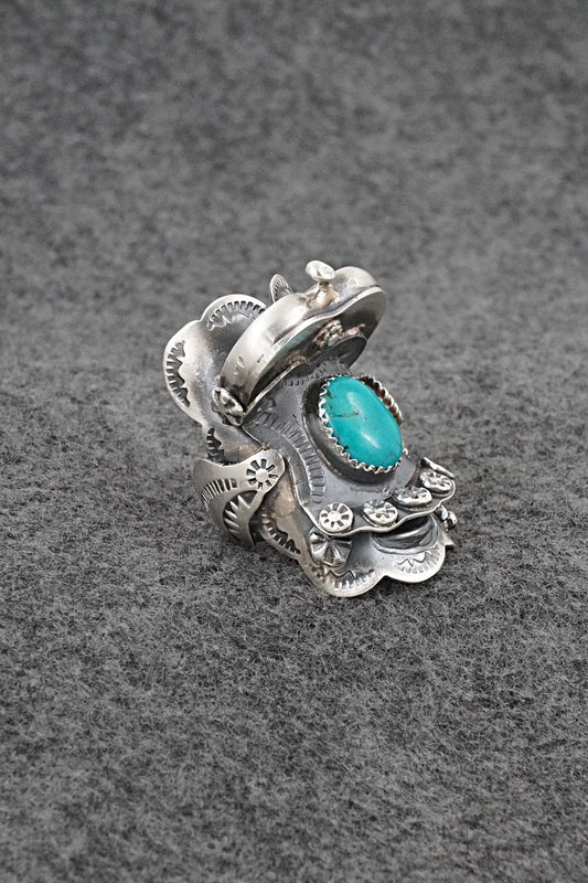 Turquoise & Sterling Silver Ring - Tim Yazzie - Size 8