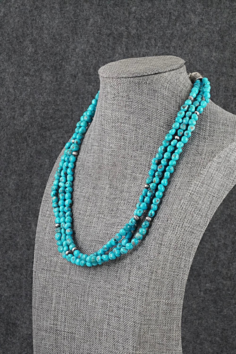 Turquoise & Sterling Silver Necklace - Theresa Skeets