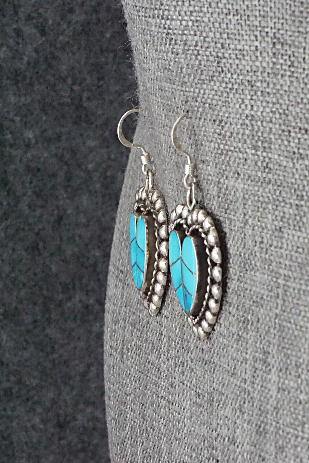 Turquoise & Sterling Silver Earrings - Faye Lowsayatee