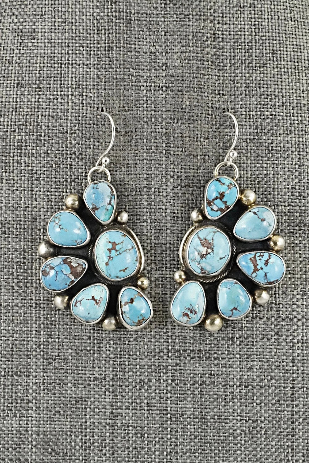 Turquoise & Sterling Silver Necklace and Earrings Set - Kathleen Livingston