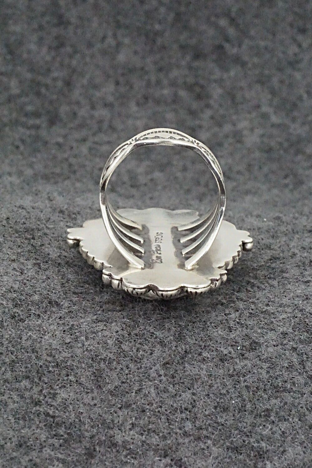 White Buffalo & Sterling Silver Ring - Tom Lewis - Size 8.5