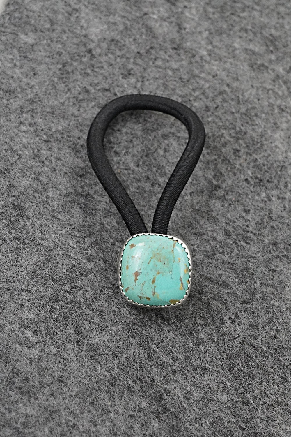 Turquoise & Sterling Silver Hair Tie - Jolene Begay
