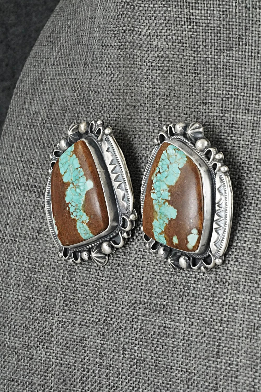Turquoise & Sterling Silver Necklace and Earrings Set - Bob Becenti