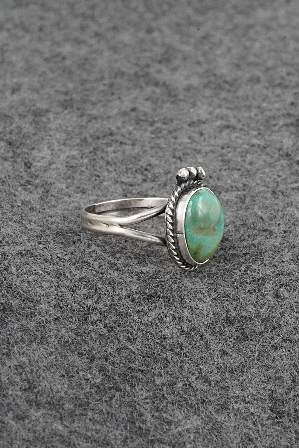 Turquoise & Sterling Silver Ring - Rosemary Saunders - Size 8